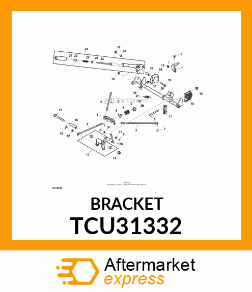 LOCK PLATE, LATCH HAND BRAKE TCU31332