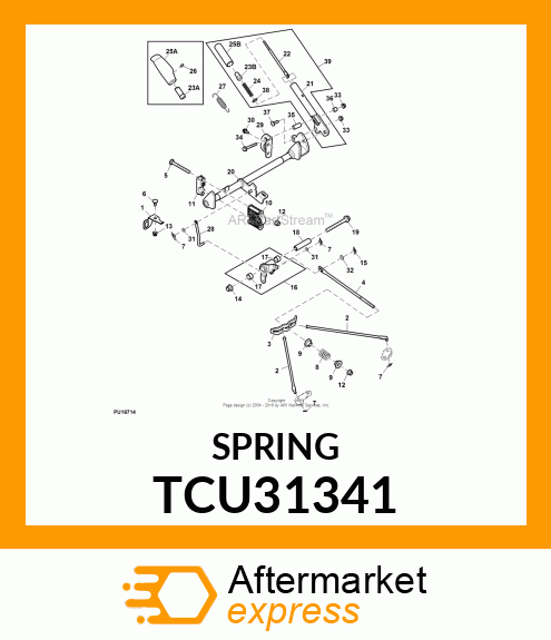 EXTENSION SPRING, BRAKE RETURN TCU31341