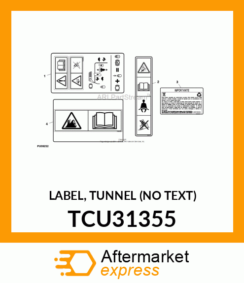 LABEL, TUNNEL (NO TEXT) TCU31355