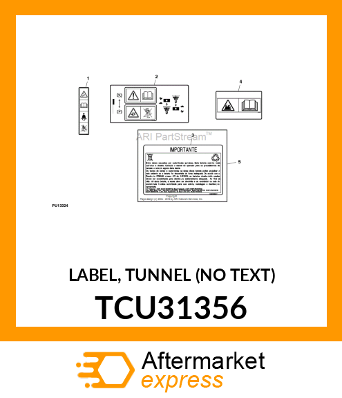 LABEL, TUNNEL (NO TEXT) TCU31356