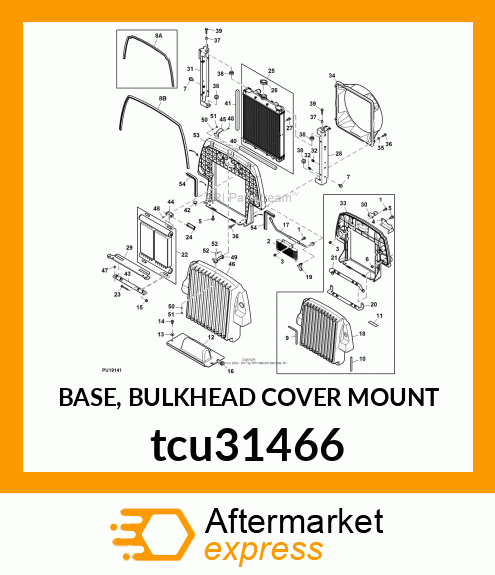 BASE, BULKHEAD COVER MOUNT tcu31466