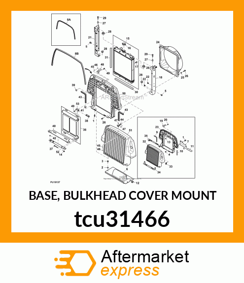 BASE, BULKHEAD COVER MOUNT tcu31466