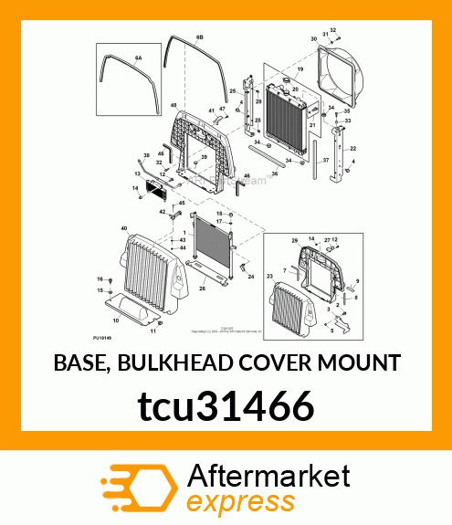 BASE, BULKHEAD COVER MOUNT tcu31466