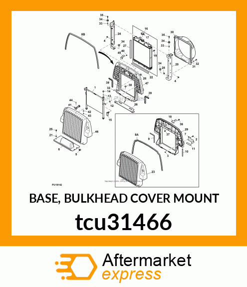 BASE, BULKHEAD COVER MOUNT tcu31466