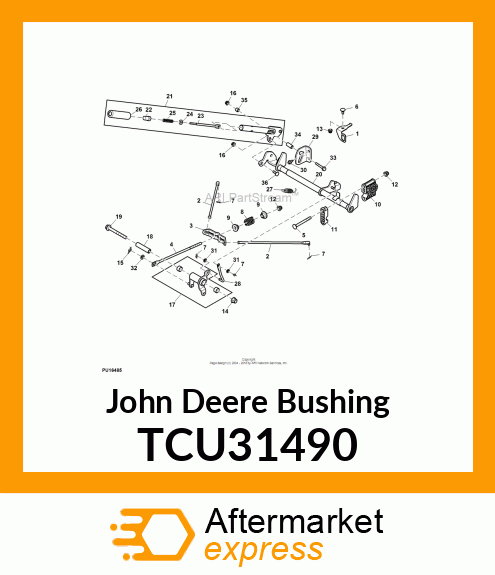 BUSHING, MID BELL CRANK TCU31490