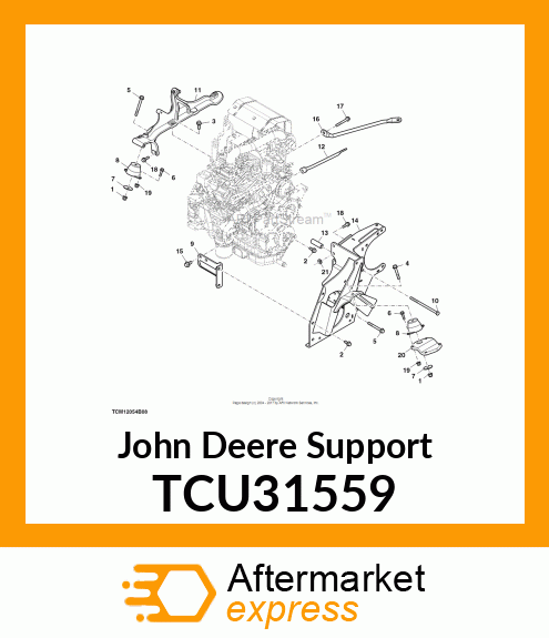 SUPPORT, FRONT ISOLATION TCU31559