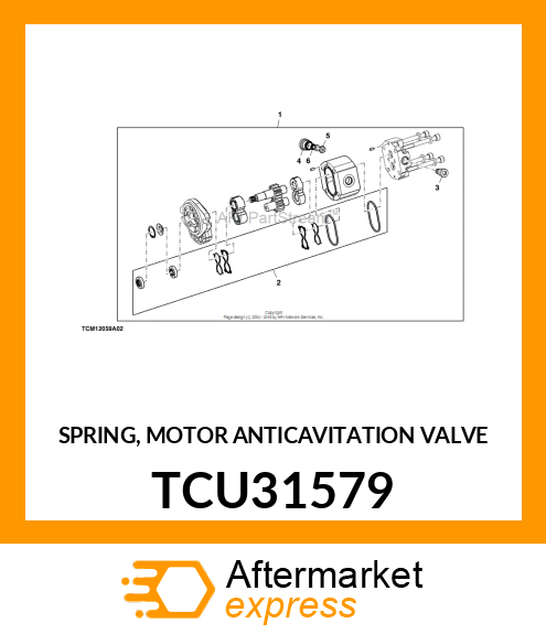 SPRING, MOTOR ANTICAVITATION VALVE TCU31579