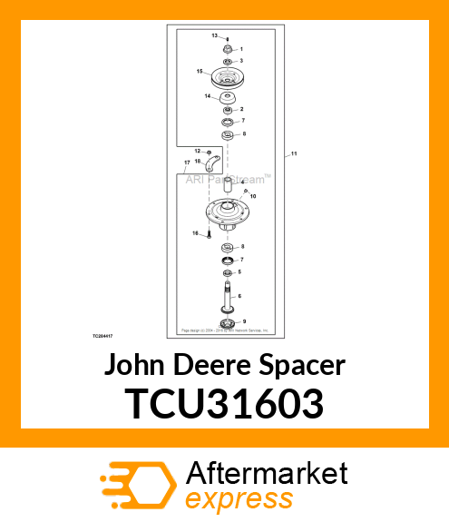 SPACER, BEARING TCU31603