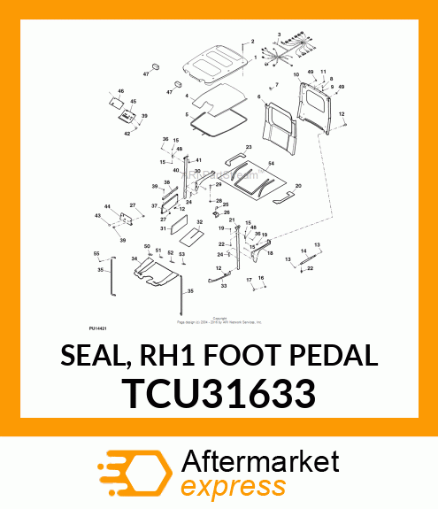 SEAL, RH1 FOOT PEDAL TCU31633