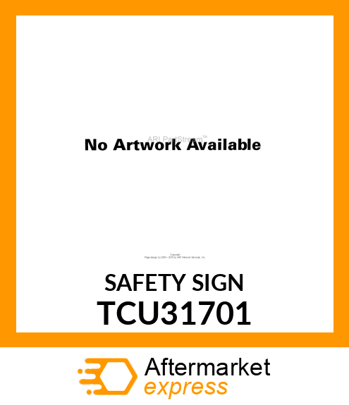 SAFETY SIGN TCU31701