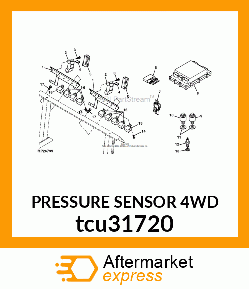 PRESSURE SENSOR 4WD tcu31720