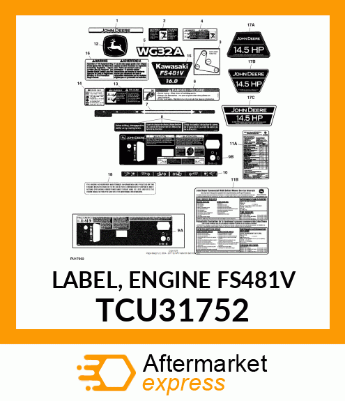 LABEL, ENGINE FS481V TCU31752