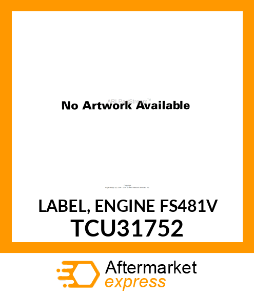 LABEL, ENGINE FS481V TCU31752