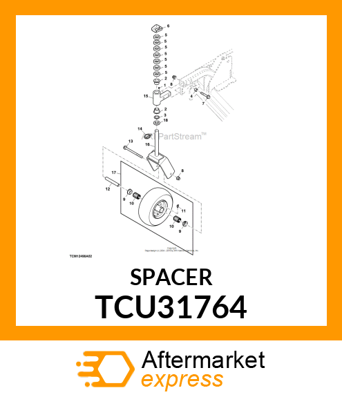 SPACER, CASTER TCU31764