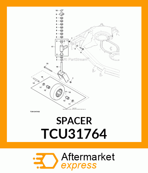 SPACER, CASTER TCU31764