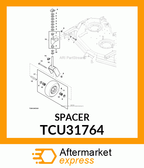 SPACER, CASTER TCU31764