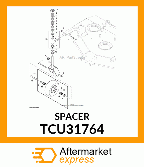 SPACER, CASTER TCU31764