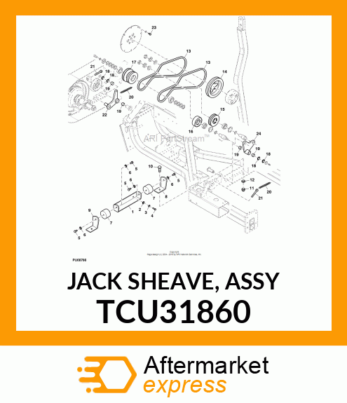 JACK SHEAVE, ASSY TCU31860