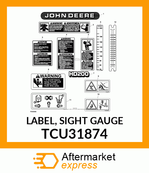 LABEL, SIGHT GAUGE TCU31874