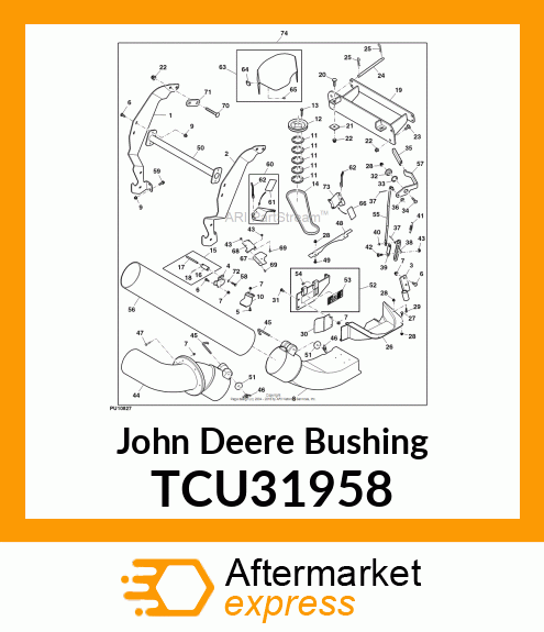 BEARING, STEEL JOURNAL (3/8" SHAFT) TCU31958