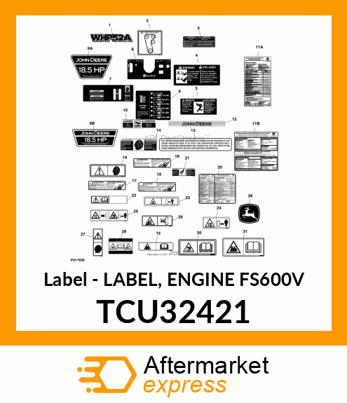 LABEL, ENGINE FS600V TCU32421