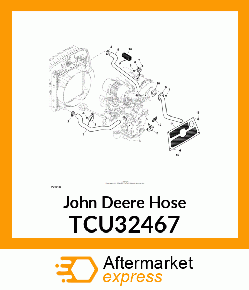 HOSE, RADIATOR, RETURN TCU32467