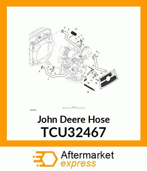 HOSE, RADIATOR, RETURN TCU32467