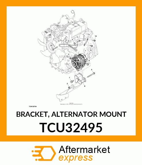 BRACKET, ALTERNATOR MOUNT TCU32495