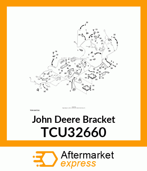 BRACKET, HARNESS SUPPORT, 7200/7400 TCU32660