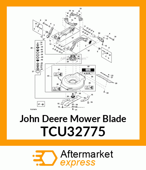 BLADE, HIGH LIFT 21 INCH IRS DECK TCU32775