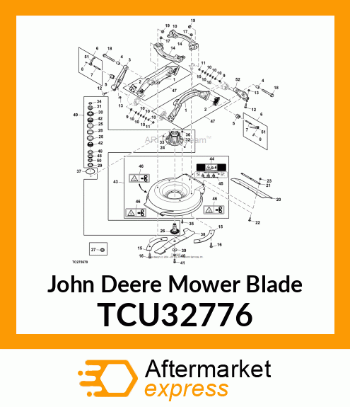 BLADE, MEDIUM LIFT 21 INCH IRS DECK TCU32776