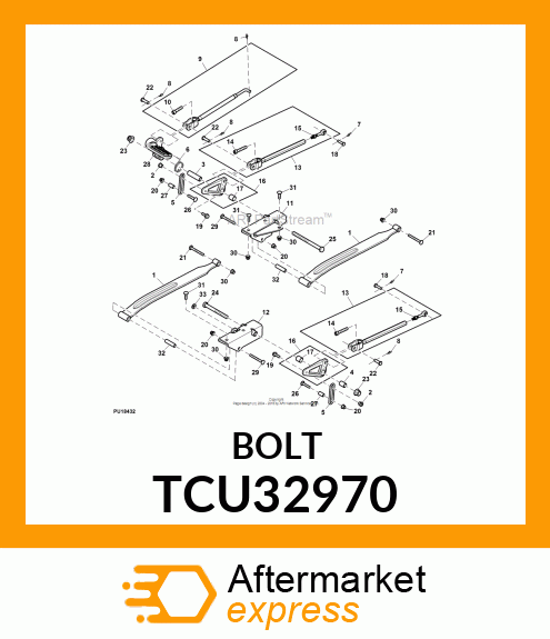 BOLT, SPECIAL RND HD SQ NECK TCU32970