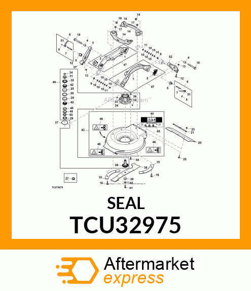 SEAL, TOP BEARING HOUSING TCU32975