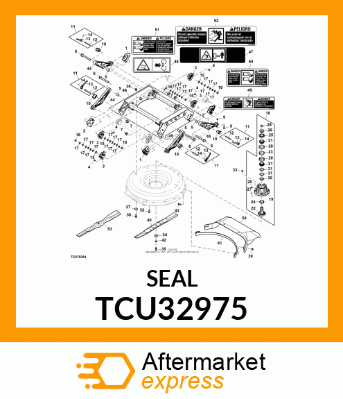 SEAL, TOP BEARING HOUSING TCU32975