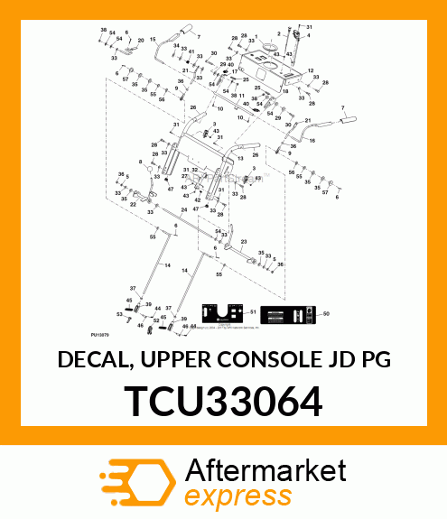 DECAL, UPPER CONSOLE JD PG TCU33064