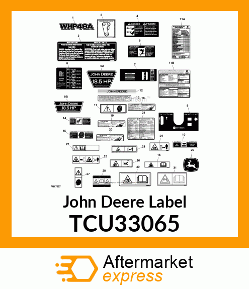 DECAL, LOWER CONSOLE JD PG TCU33065