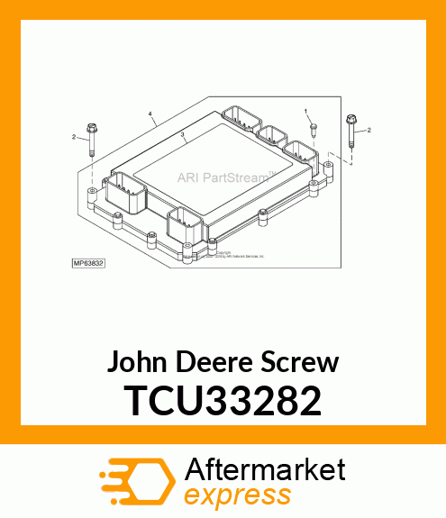 SCREW, #8X3/4 UNSL HEX WSH HD PLAST TCU33282