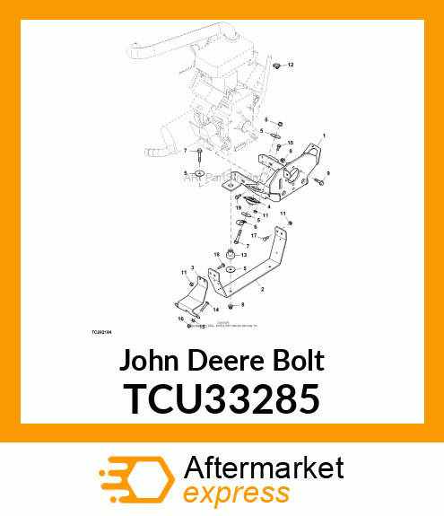 BOLT, M10 X 40 SERRATED FLANGE TCU33285