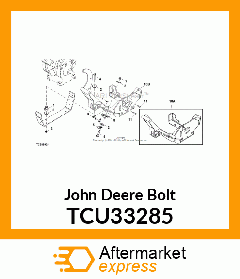 BOLT, M10 X 40 SERRATED FLANGE TCU33285