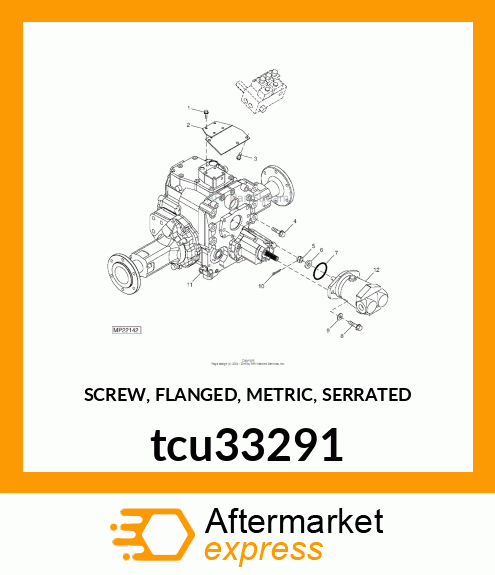 SCREW, FLANGED, METRIC, SERRATED tcu33291