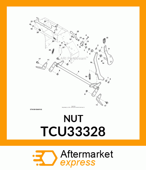 NUT, FLANGE SERRATED TCU33328