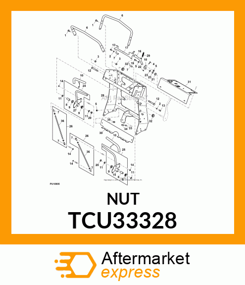 NUT, FLANGE SERRATED TCU33328