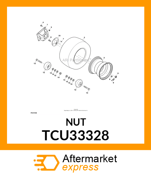 NUT, FLANGE SERRATED TCU33328