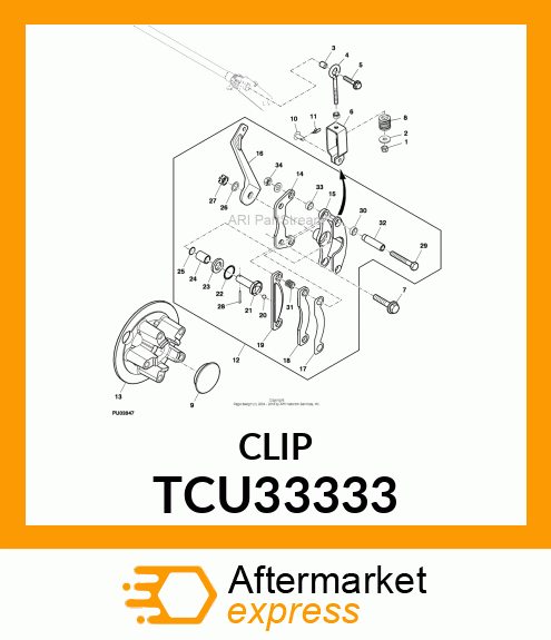 PIN, RUE (5/16" SHAFT DIA.) TCU33333