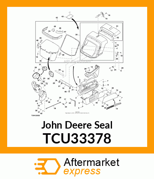 SEAL, SCREEN COVER TCU33378