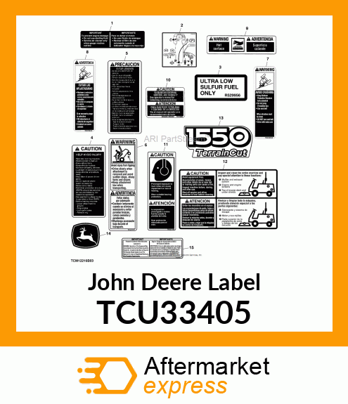 LABEL, CLEAN OUT TCU33405