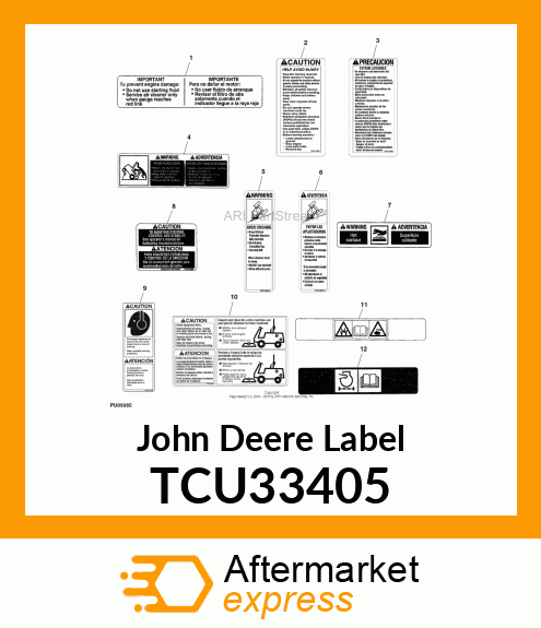 LABEL, CLEAN OUT TCU33405