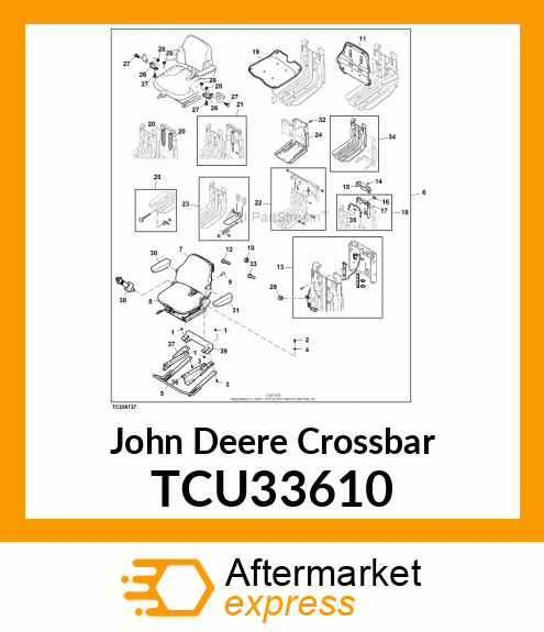 CROSSBAR, SEAT MOUNTING TCU33610