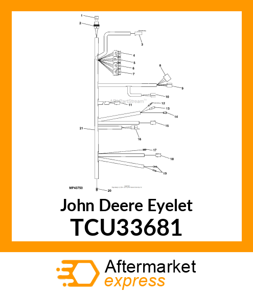 BOOT EYELET TERMINAL TCU33681