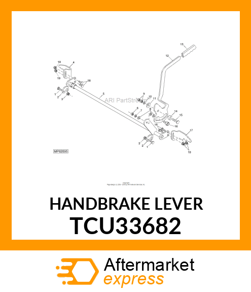 PLATE, HANDLE BRAKE TCU33682